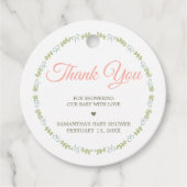 A Little Wildflower Baby Shower Bedankjes Labels (Voorkant)