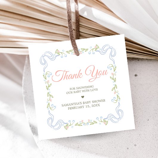 A Little Wildflower Baby Shower Bedankjes Labels
