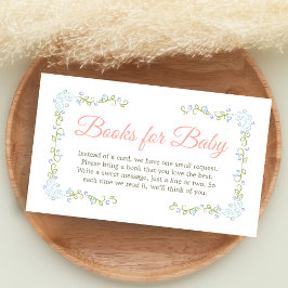 A Little Wildflower Baby Shower Books for Baby Informatiekaartje