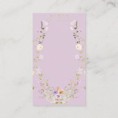 A Little Wildflower Baby Shower Diaper Raffle Informatiekaartje (Achterkant)