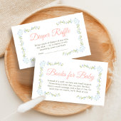 A Little Wildflower Baby Shower Diaper Raffle Informatiekaartje
