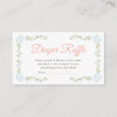 A Little Wildflower Baby Shower Diaper Raffle Informatiekaartje (Voorkant)