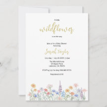 A little Wildflower Baby Shower Invitation