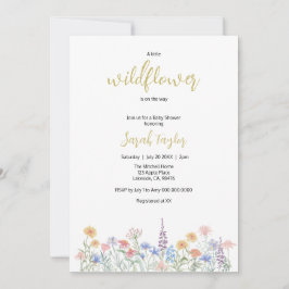 A little Wildflower Baby Shower Invitation Kaart