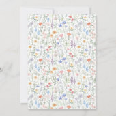 A little Wildflower Baby Shower Invitation Kaart (Achterkant)