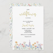 A little Wildflower Baby Shower Invitation Kaart (Voorkant / Achterkant)