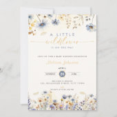 A Little Wildflower Baby Shower Invitation Spring Kaart (Voorkant)