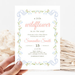 A Little Wildflower Baby Shower Kaart