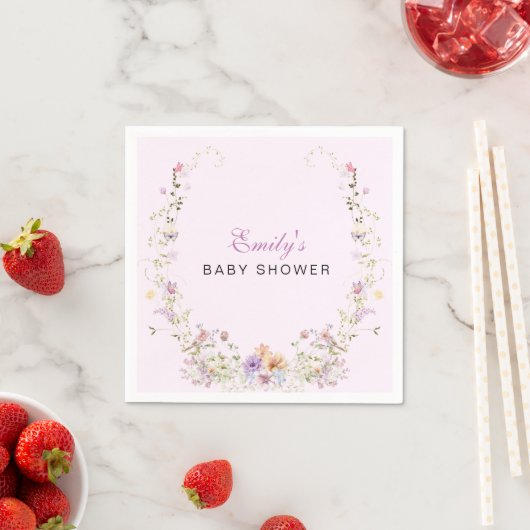 A Little Wildflower Baby Shower  Servet (Insitu)