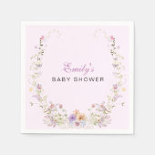 A Little Wildflower Baby Shower  Servet (Voorkant)