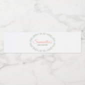 A Little Wildflower Baby Shower Waterfles Etiket (Enkel label)