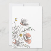 A Little Wildflower Blooming Baby Shower  Kaart (Achterkant)