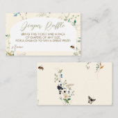 A little Wildflower Diaper Raffle Enclosure Card Notitiekaartje (Voorkant / Achterkant)