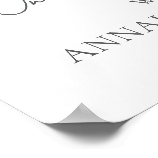 A Little Wildflower Floral Baby Shower Welcome Poster (Hoek)