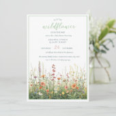 A Little Wildflower Girl Boho Baby Shower Kaart (Staand voorkant)