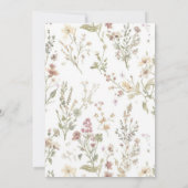 A Little Wildflower Girl Boho Baby Shower Kaart (Achterkant)