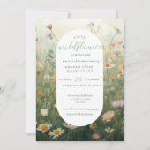 A Little Wildflower Girl Boho Baby Shower Kaart (Voorkant)