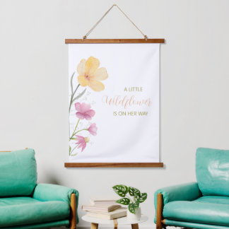 A Little Wildflower is on her way Tapestry Hangend Wandkleed