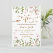 A little Wildflower is on the way Baby Shower Kaart (Staand voorkant)