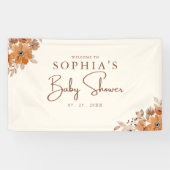 A Little Wildflower is on The Way Girl Baby Shower Spandoek (Horizontaal)