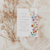 A Little Wildflower Is On The Way Invitation Kaart