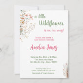 A Little Wildflower is op weg naar het Baby shower Kaart (Voorkant)