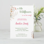 A Little Wildflower is op weg naar het Baby shower Kaart (Staand voorkant)