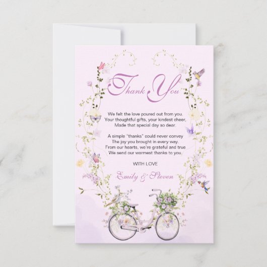 A Little Wildflower Spring Baby Shower Bedankkaart (Voorkant)