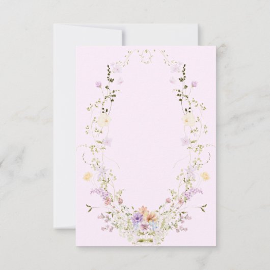 A Little Wildflower Spring Baby Shower  Bedankkaart (Achterkant)