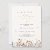 A Little Wildflower Spring Baby Shower Invitation Kaart (Voorkant)
