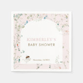 A little Wildflower Wild Flower Baby Shower Servet (Voorkant)