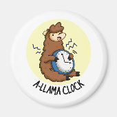 A-llama Clock Funny Llama Pun Magneet (Voorkant)