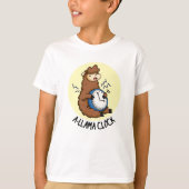 A-llama Clock Funny Llama Pun T-shirt (Voorkant)