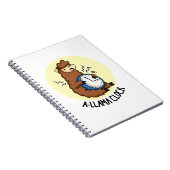 A-llama Klok Grappige Llama Woordspeling  Notitieboek (Rechterzijde)