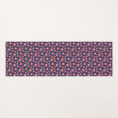 A long, rectangular navy blue yoga mat  (Achterkant (horizontaal))