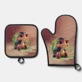 A look full of charm and adventure, ovenwant & pannenlap set (Voorkant)