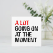 A Lot Going on at The Moment (Staand voorkant)