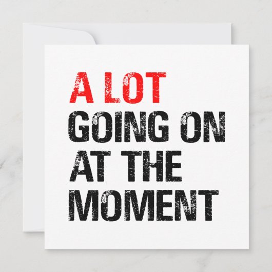 A Lot Going on at The Moment (Achterkant)