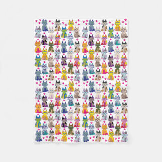 A lot the happy cat fleece deken