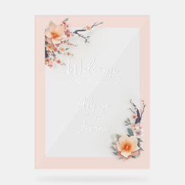 A Love Blossoming Under the Cherry Trees Acryl Bord