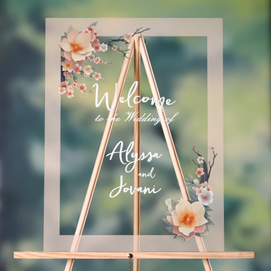 A Love Blossoming Under the Cherry Trees Acryl Bord (Neutraal)