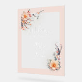 A Love Blossoming Under the Cherry Trees Acryl Bord (Hoek)