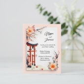 A Love Blossoming Under the Cherry Trees Kaart (Staand voorkant)