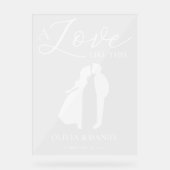 A Love Like This Romantic Wedding Welcome Acryl Bord (Voorkant)