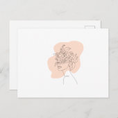 A lovely Bohemian-inspired Lady on a postcard Briefkaart (Voorkant / Achterkant)
