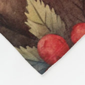 A lovely Robin in Autumn Fleece Deken (Hoek)