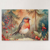 A lovely Robin in Autumn Legpuzzel (Horizontaal)