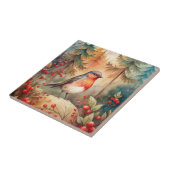 A lovely Robin in Autumn Tegeltje (Zijkant)