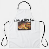 A lovely white kitchen apron  schort (Voorkant)