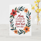 A Loving Mom Floral Frame Card Kaart (Gele Bloem)